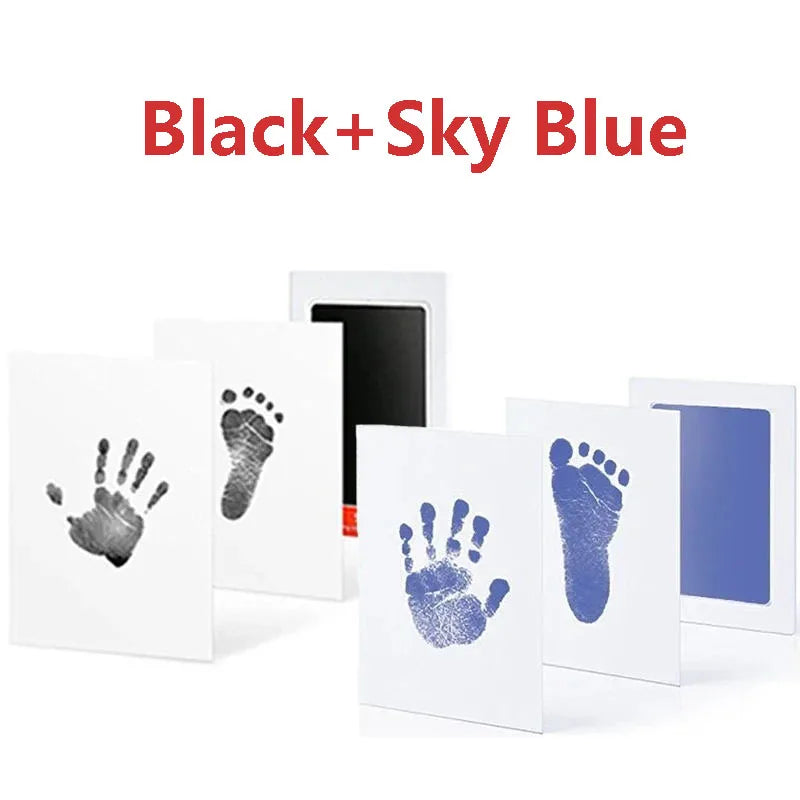 Baby Handprint Footprints Ink Pads 2/4pc Safe Non-toxic No-Touch Skin Inkless Inkpad Kit Souvenirs Gifts