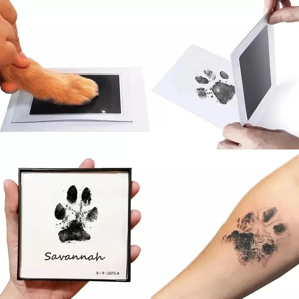 Baby Handprint Footprints Ink Pads 2/4pc Safe Non-toxic No-Touch Skin Inkless Inkpad Kit Souvenirs Gifts