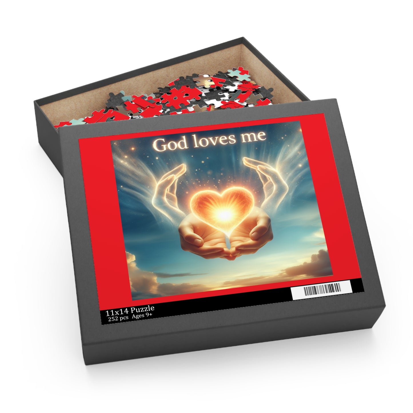 Heartwarming Faith Puzzle - 120, 252, 500-Piece, Inspirational Gift, Family Fun, Spiritual Reflection, God Loves Me Design