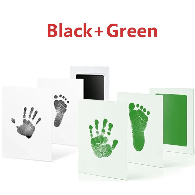 Baby Handprint Footprints Ink Pads 2/4pc Safe Non-toxic No-Touch Skin Inkless Inkpad Kit Souvenirs Gifts