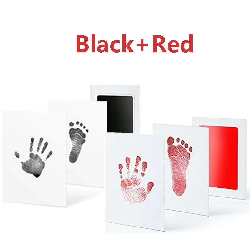 Baby Handprint Footprints Ink Pads 2/4pc Safe Non-toxic No-Touch Skin Inkless Inkpad Kit Souvenirs Gifts