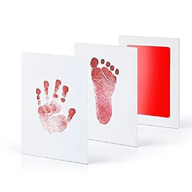 Baby Handprint Footprints Ink Pads 2/4pc Safe Non-toxic No-Touch Skin Inkless Inkpad Kit Souvenirs Gifts