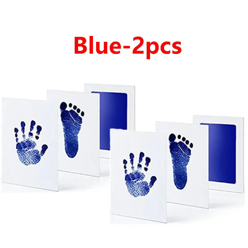 Baby Handprint Footprints Ink Pads 2/4pc Safe Non-toxic No-Touch Skin Inkless Inkpad Kit Souvenirs Gifts