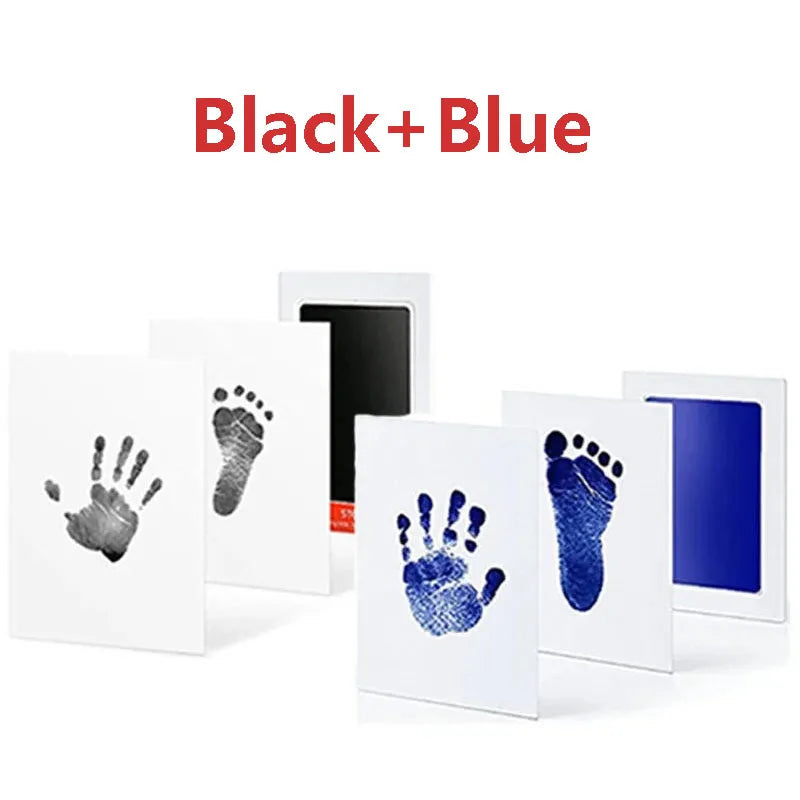 Baby Handprint Footprints Ink Pads 2/4pc Safe Non-toxic No-Touch Skin Inkless Inkpad Kit Souvenirs Gifts