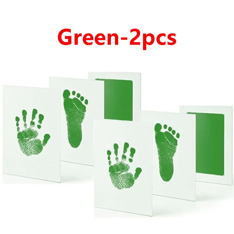Baby Handprint Footprints Ink Pads 2/4pc Safe Non-toxic No-Touch Skin Inkless Inkpad Kit Souvenirs Gifts