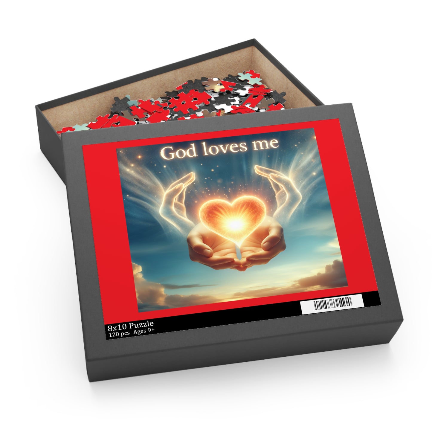 Heartwarming Faith Puzzle - 120, 252, 500-Piece, Inspirational Gift, Family Fun, Spiritual Reflection, God Loves Me Design