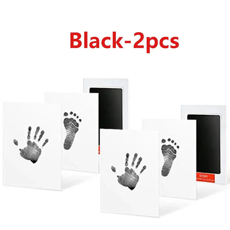 Baby Handprint Footprints Ink Pads 2/4pc Safe Non-toxic No-Touch Skin Inkless Inkpad Kit Souvenirs Gifts