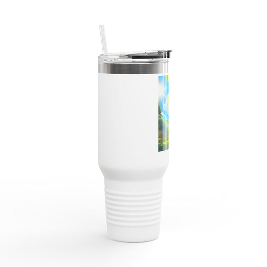 Inspirational Insulated Travel Mug, God Loves Me Mug, Motivational Coffee Tumbler, Eco-Friendly Travel Mug, Gift for Nature Lovers