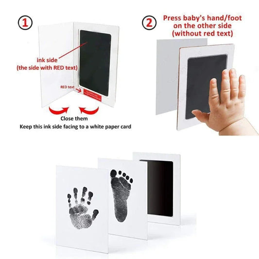 Baby Handprint Footprints Ink Pads 2/4pc Safe Non-toxic No-Touch Skin Inkless Inkpad Kit Souvenirs Gifts